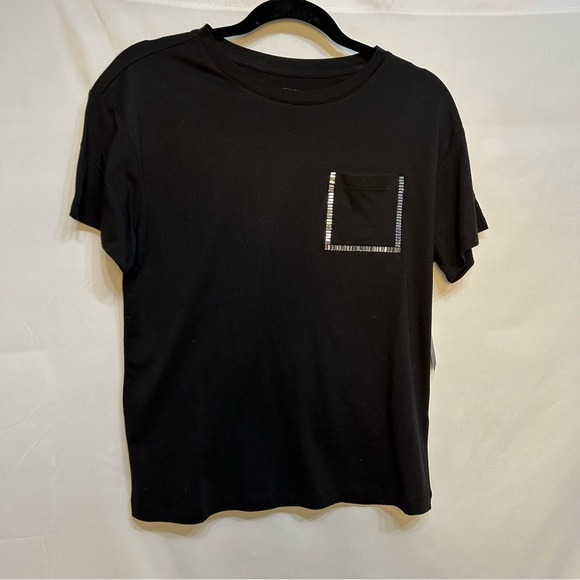 Tommy Hilfiger Women's Embellished Pocket Crewneck T-Shirt - Picture 2 of 5